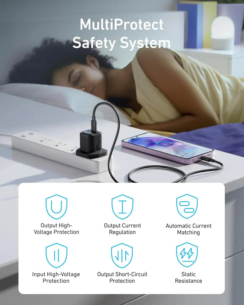 Anker 25W PPS Compact Wall Charger, feature detail