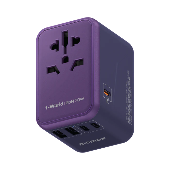 Momax 1-World 70W Universal GaN Travel Adapter