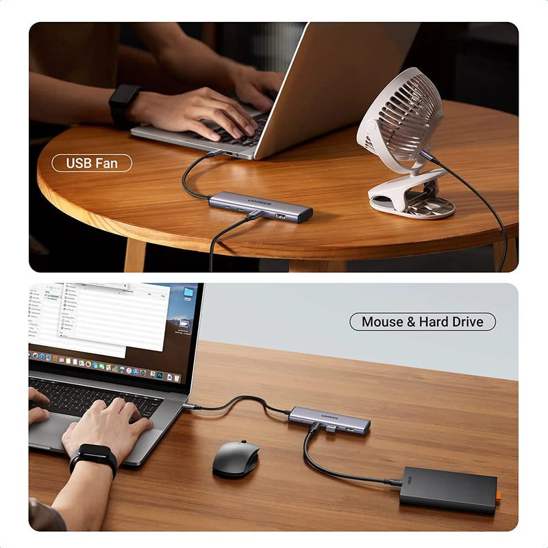 UGREEN 4-in-1 Multifunctional Hub (USB3.0 x 2 / USB-C x 2)