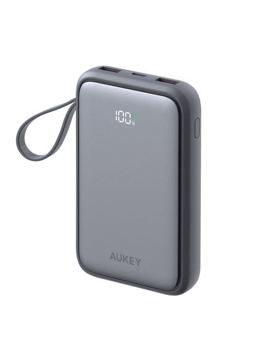 Aukey Swivel Quad Fast Charging Powerbank with 4 Built-in Cables (10,000mAh)