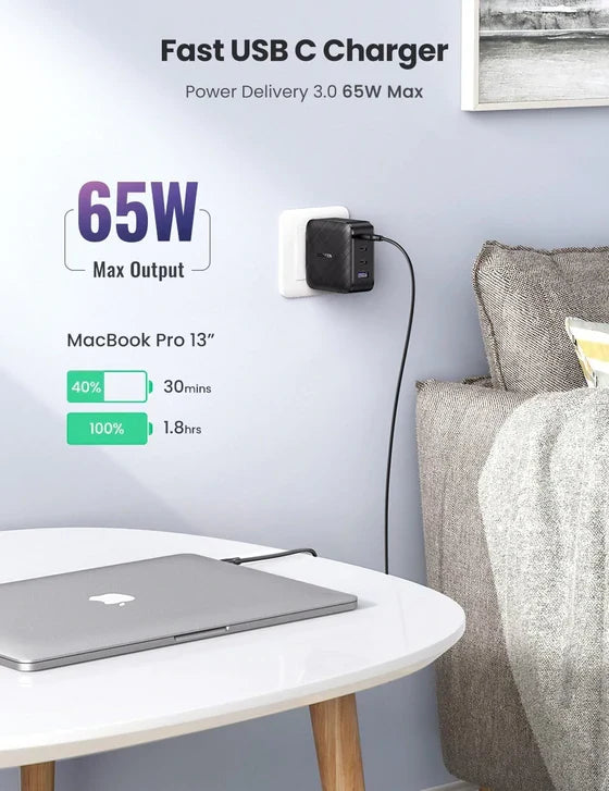 UGREEN 65W Wall Charger (3C1A, UK Plug)