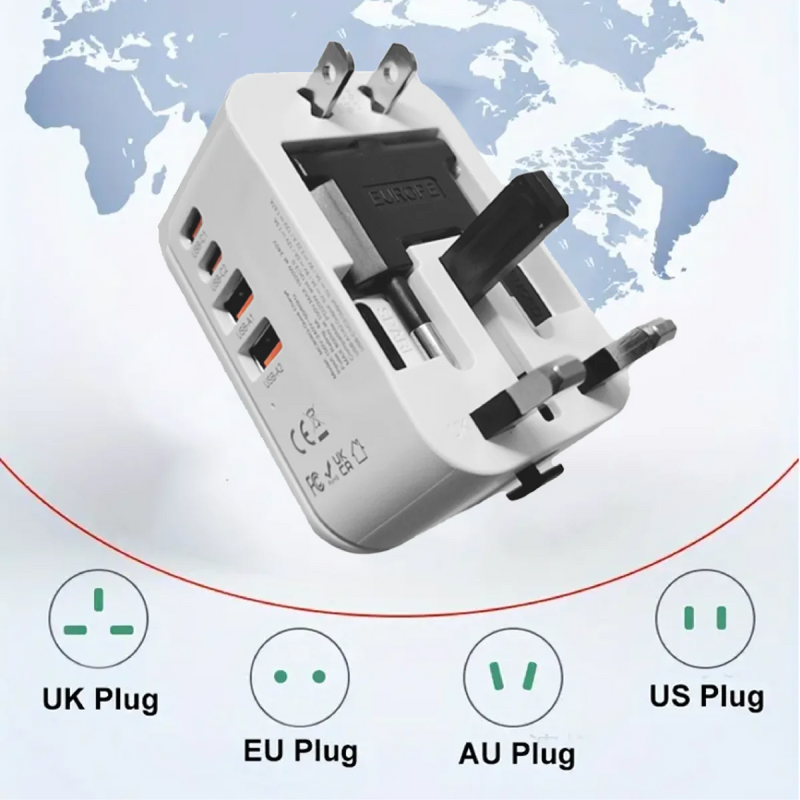 【Hinokii】Voyager 2 Universal Travel Adaptor (20W Fast Charge)