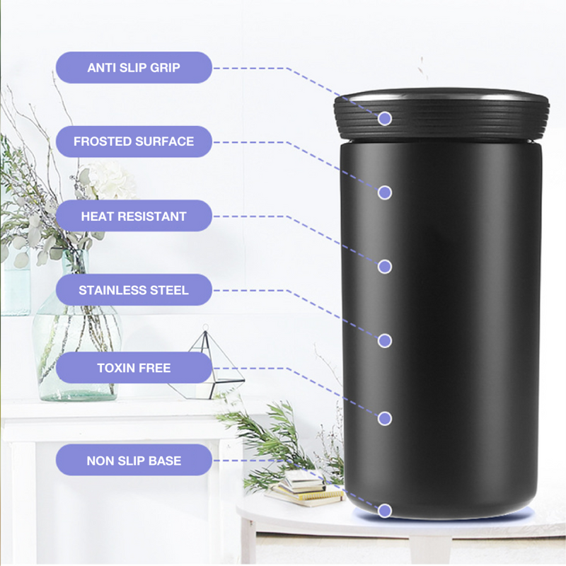 【Hinokii】Eisenstadt 304 Stainless Steel Vacuum Flask with Strainer (350ml) - 7