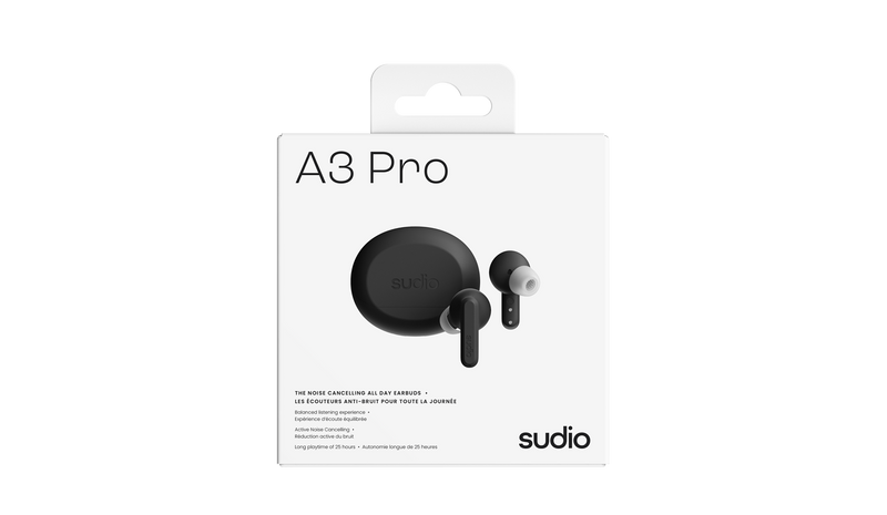Sudio A3 Pro True Wireless Earbuds with ANC (25H Playtime)