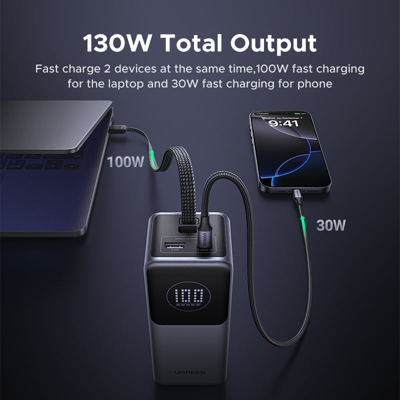 UGREEN PD 130W Laptop Power Bank (20,000mAh)