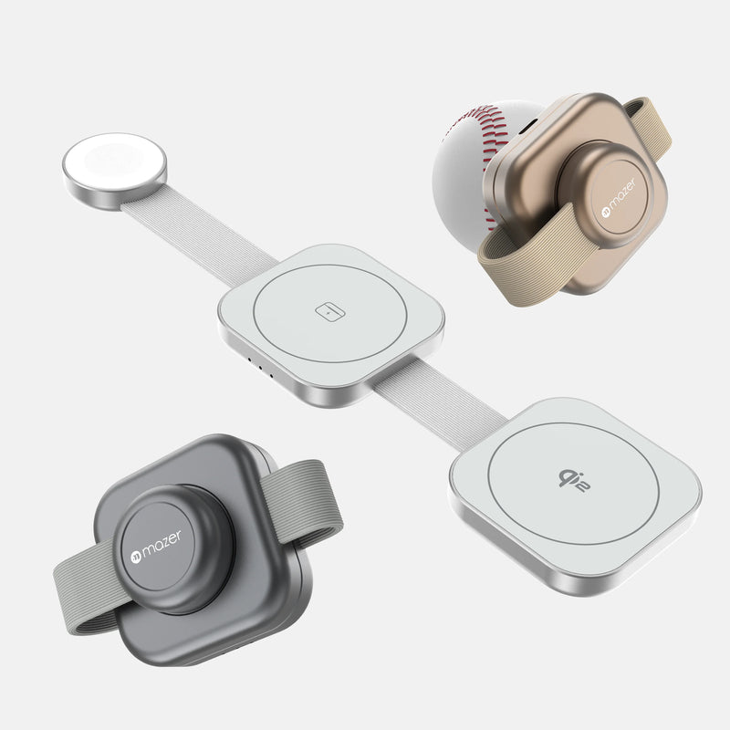 Mazer Mag Trifold 3-in-1 Foldable Wireless Charger