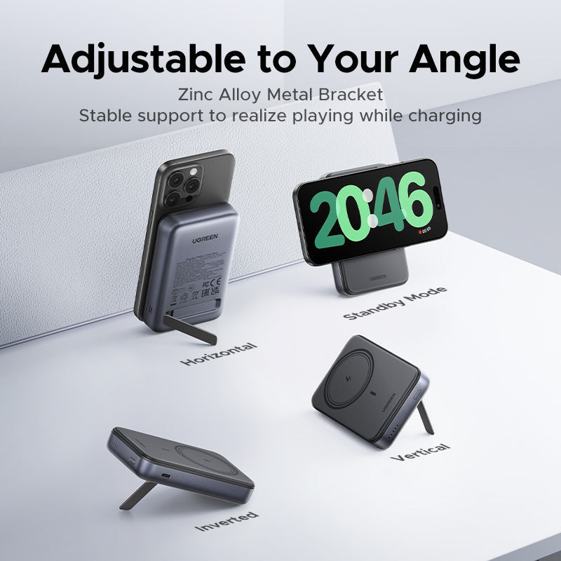 UGREEN Foldable Kickstand Magnetic Power Bank (10,000mAh)