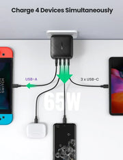 UGREEN 65W Wall Charger (3C1A, UK Plug)