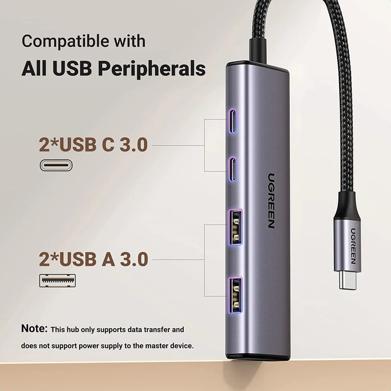 UGREEN 4-in-1 Multifunctional Hub (USB3.0 x 2 / USB-C x 2)