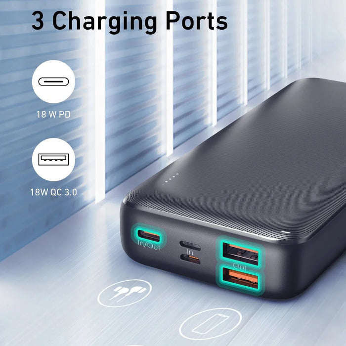 Aukey 20,000mAh Power Bank with 18W Fast Charge PD & QC3.0