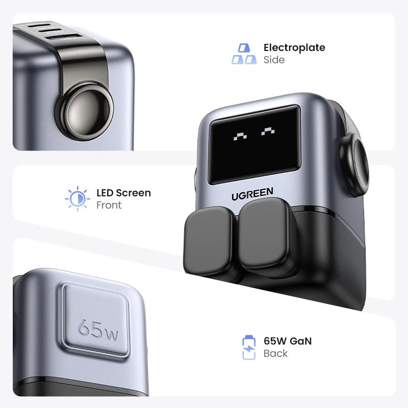 UGREEN Uno 65W RobotGaN Charger (UK Plug)