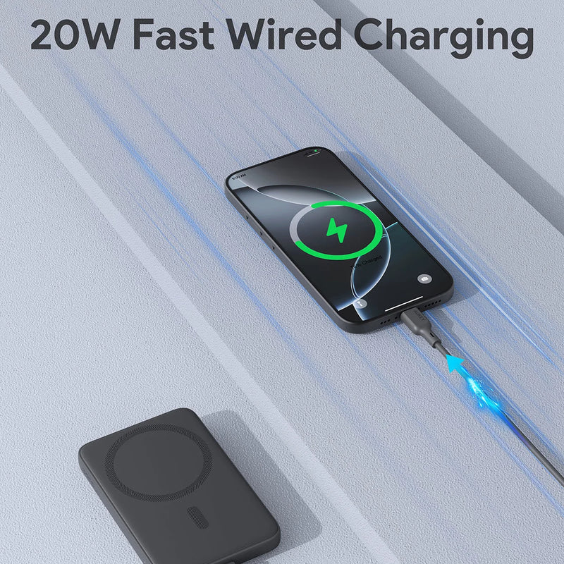 Aukey MagFusion Slim 5,000mAh Magnetic【Wireless】Power Bank