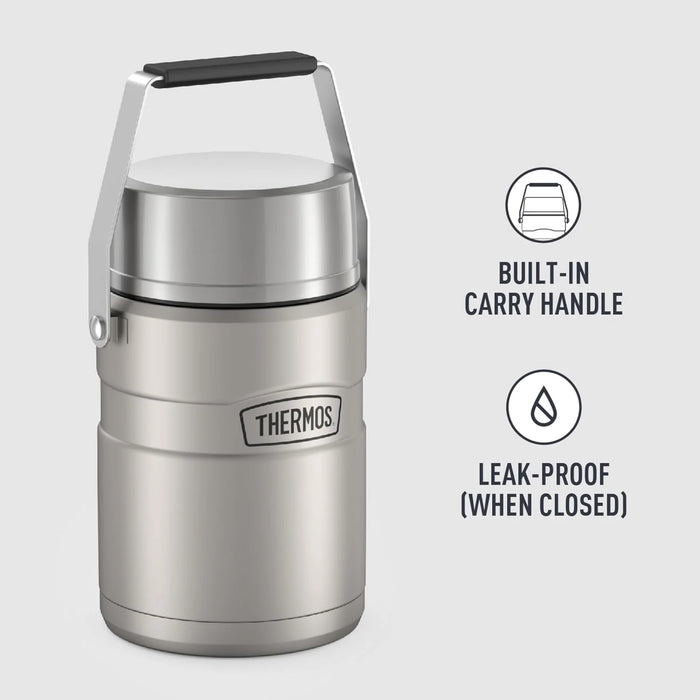 Thermos Stainless Steel Food Jar With Folding Spoon (1.4L)