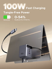 UGREEN Nexode Pro 100W Charger with Retractable USB-C Cable