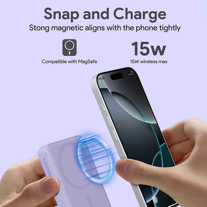 Aukey MagFusion Slim 10,000mAh Magnetic【Wireless】Power Bank