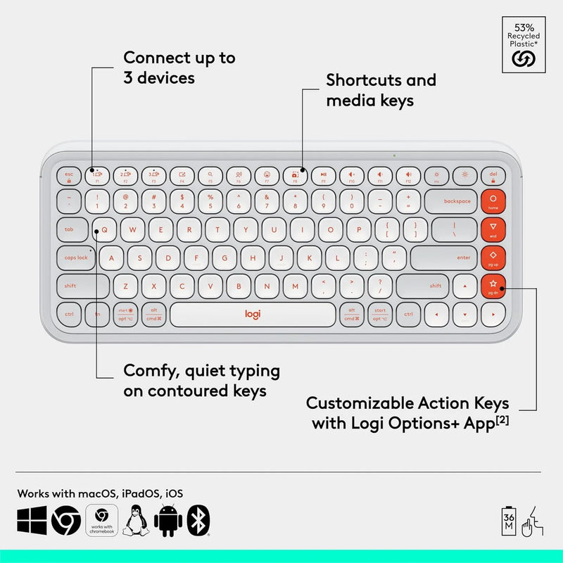 Logitech POP Icon Keys Wireless Keyboard