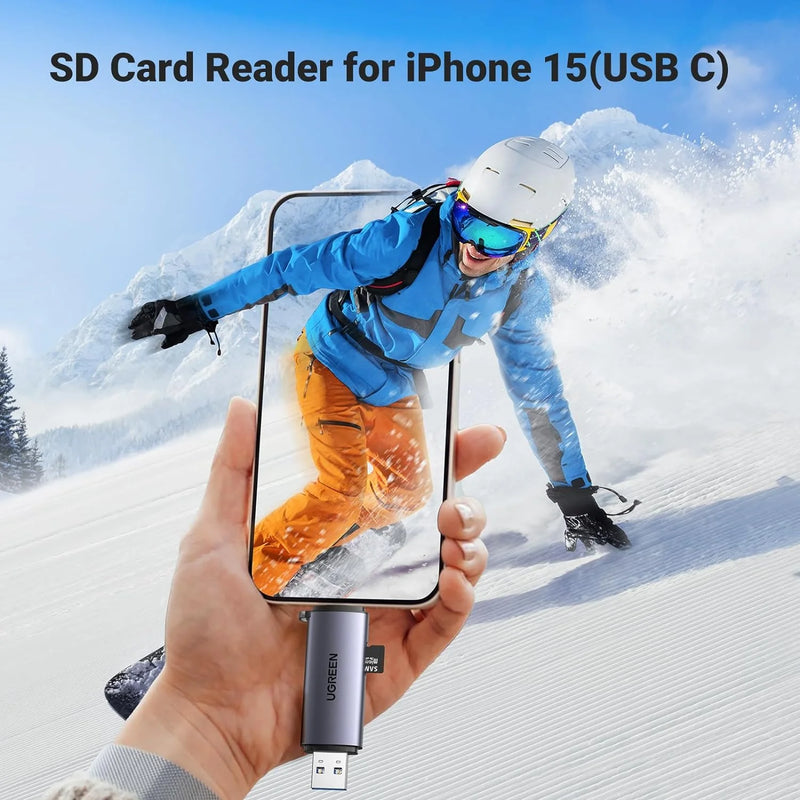 UGREEN Dual Card Reader (USB-C & USB 3.0)