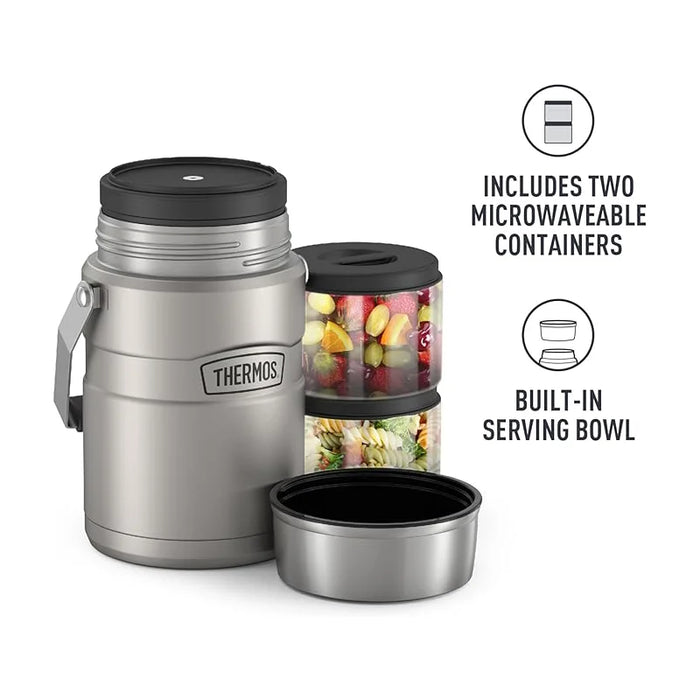 Thermos Stainless Steel Food Jar With Folding Spoon (1.4L)
