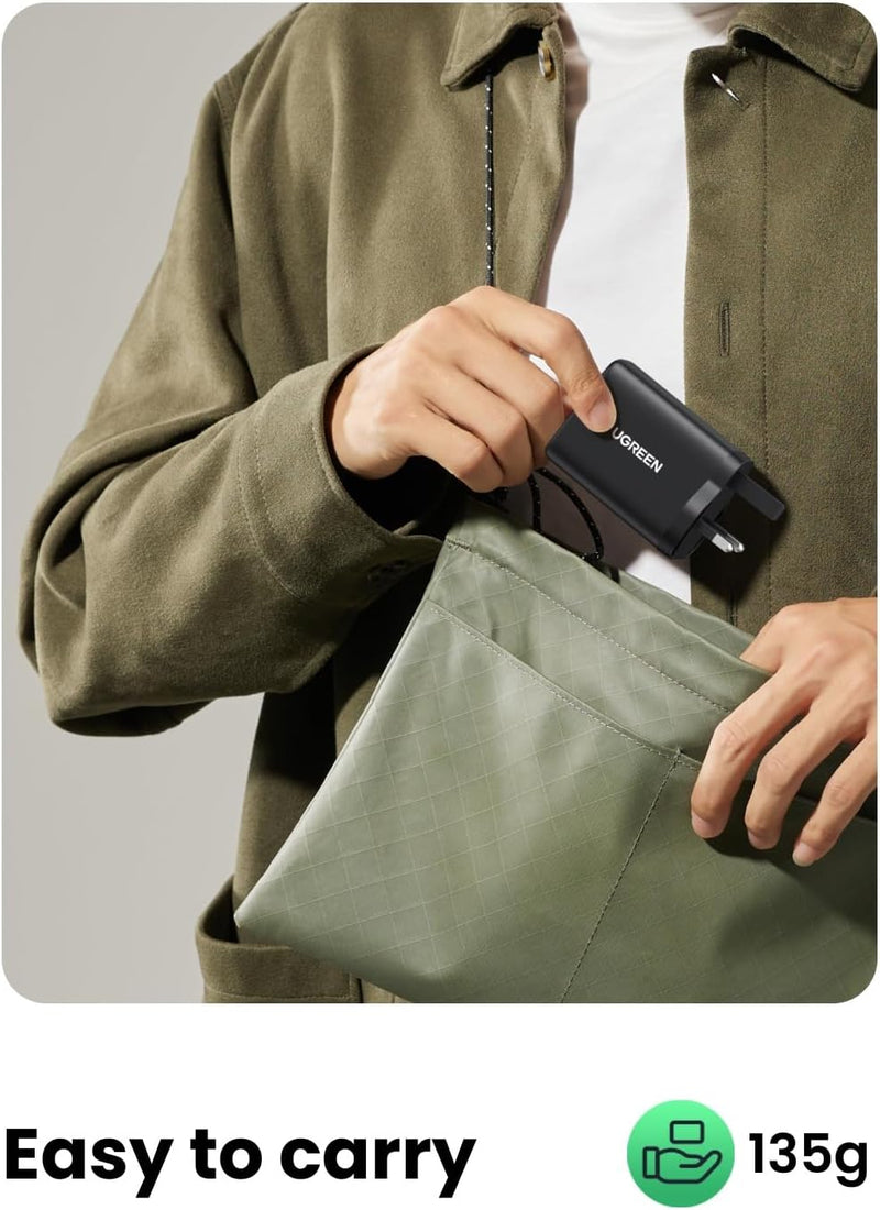 UGREEN 65W GaN Fast Charger with 3-Ports (UK Plug)