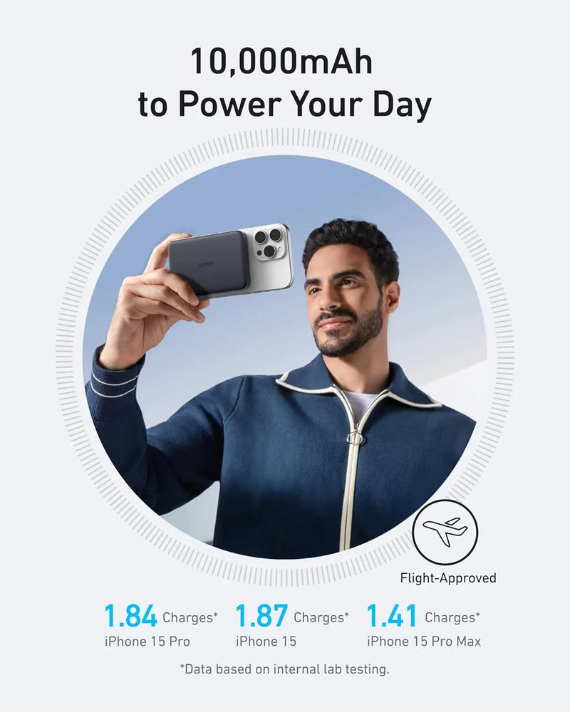 Anker MagGo Ultra-Slim Qi2 Magnetic Power Bank (10,000mAh), feature detail