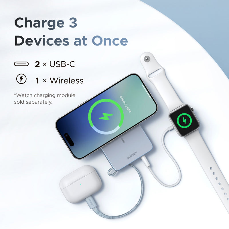UGREEN Qi2 25W MagFlow Magnetic Wireless Power Bank (10,000mAh)