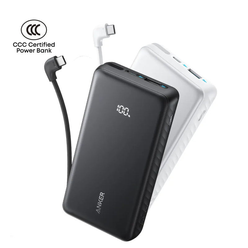 Anker Zolo 22.5W Power Bank with Built-in USB-C Cable (20,000mAh)