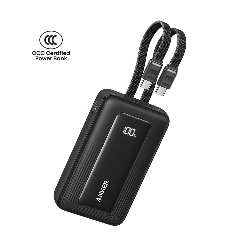 Anker Zolo Power Bank 35W with 2 Built-in USB-C Cables (10,000mAh) (CCC✅)