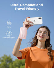 Anker Zolo Power Bank 35W with 2 Built-in USB-C Cables (10,000mAh) in use