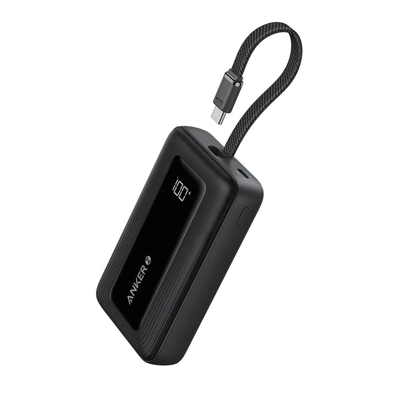 Anker Zolo Power Bank 30W with Built-in USB-C Cable (10,000mAh)