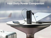 Anker Power Bank 165W with 2 Built-in Retractable USB-C Cables (25,000mAh) in use