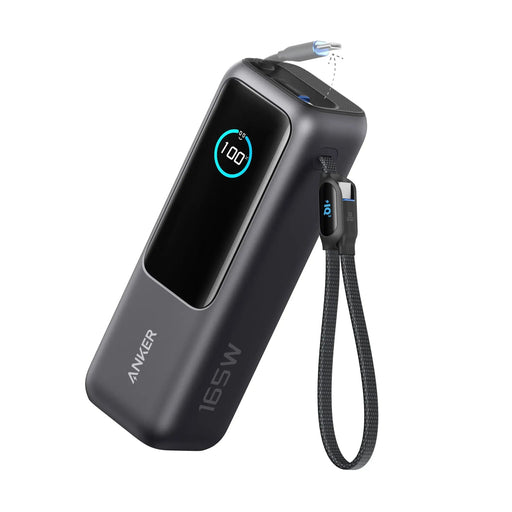 Anker Power Bank 165W with 2 Built-in Retractable USB-C Cables (25,000mAh)