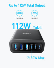 Anker 112W 6-Port Desktop Charger, feature detail
