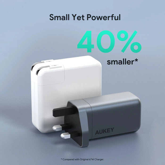 Aukey Omnia II 67W 3-Port Wall Charger