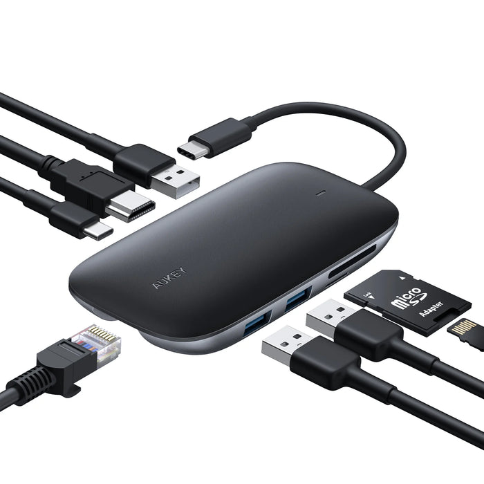 Aukey 8-in-1 USB-C Hub with 100W Power Delivery