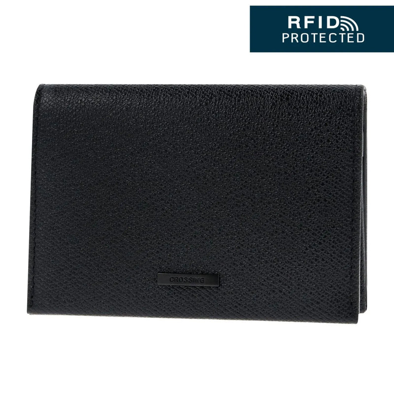 Crossing Elite Leather Leather Card Case With Magnet Closure