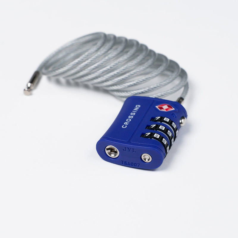Crossing Ultra-Light TSA 3-Dial 1M Cable Lock Marian Blue