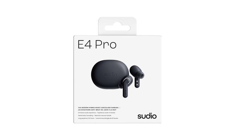Sudio E4 Pro True Wireless Earbuds with Hybrid ANC (30H Playtime)