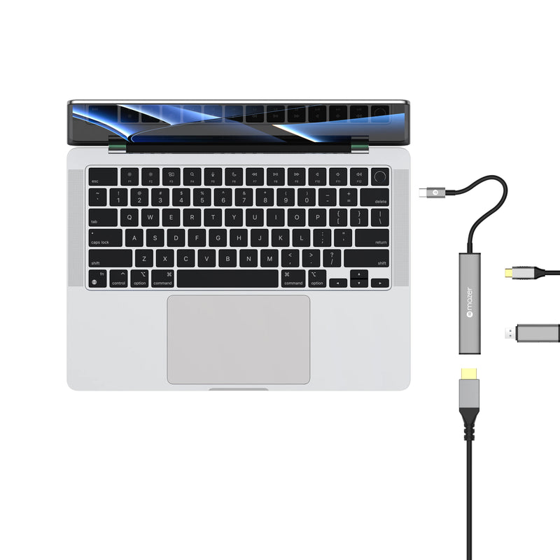 Mazer InfiniteLinkHub Slim Hub50 3-in-1 USB C Multimedia Mobile Hub