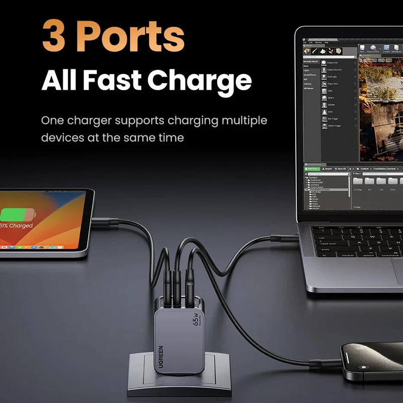 UGREEN Nexode Pro 65W GaN PD Fast Charger (UK Plug)