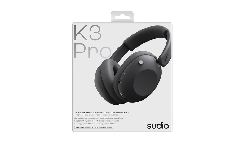 Sudio K3 Pro Wireless Headphones with Hybrid ANC (65H Playtime)