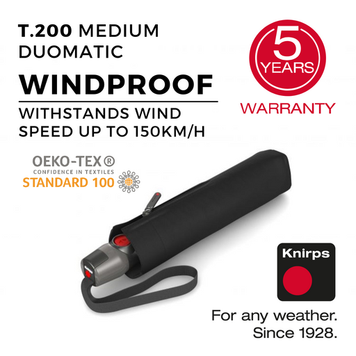 Knirps Medium Duomatic Umbrella (T.200) - Standard - Black