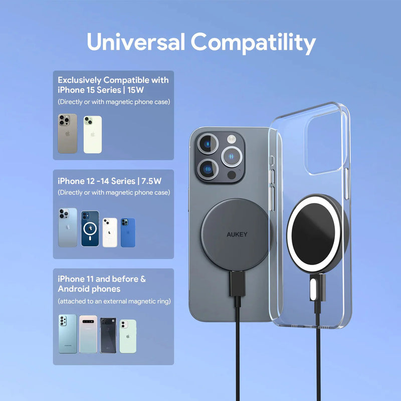 Aukey 15W MagLink Aura Magnetic Wireless Charger