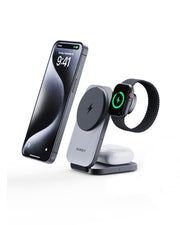 Aukey MagFusion Z 3-in-1 Foldable Qi2 Magnetic Wireless Charging Station