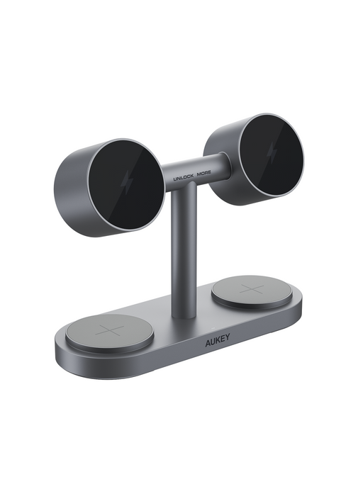 Aukey MagFusion Titan 4-in-1 Qi2.2 Magnetic Wireless Charging Station