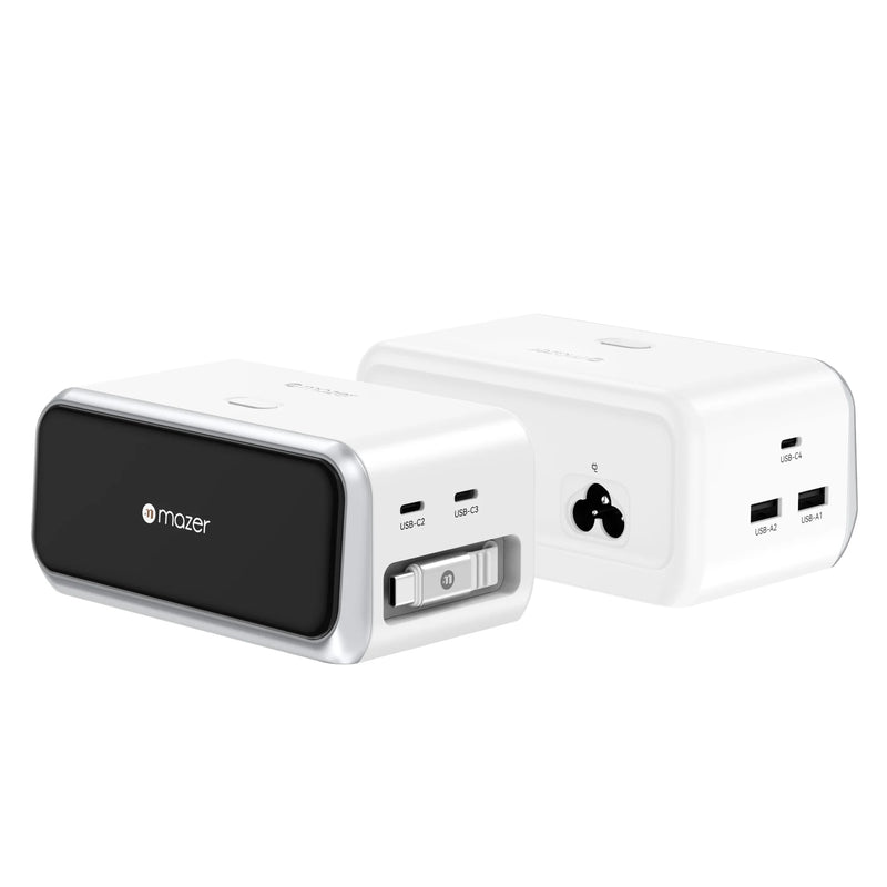 Mazer PrestigeGaN PD200W Desktop Charger with Retractable Cable