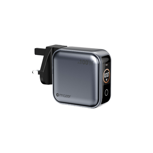 Mazer AiPrestigeGaN 100W GaN Wall Charger Ai Display (3 Ports)