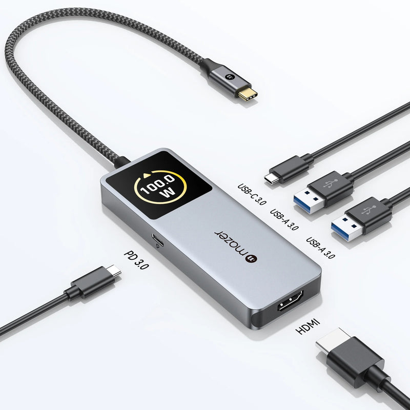 Mazer InfiniteHub Ai USB C Hub 5-In-1 with Smart Display