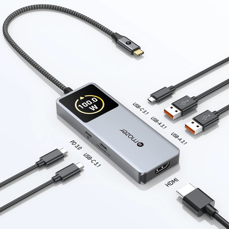 Mazer InfiniteHub Ai USB C Hub 6-In-1 with Smart Display