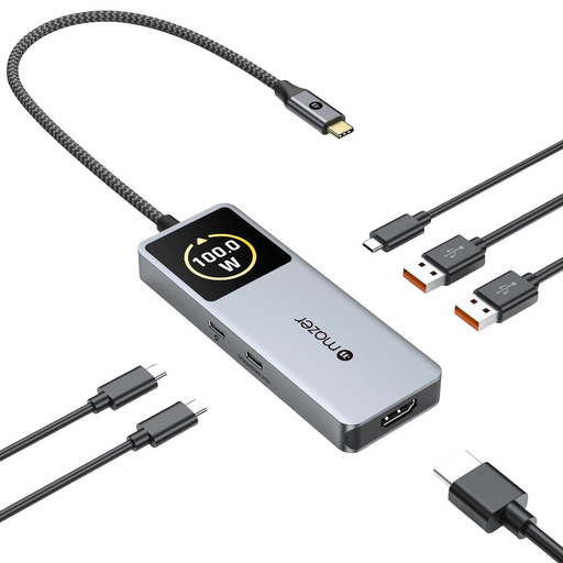 Mazer InfiniteHub Ai USB C Hub 6-In-1 with Smart Display