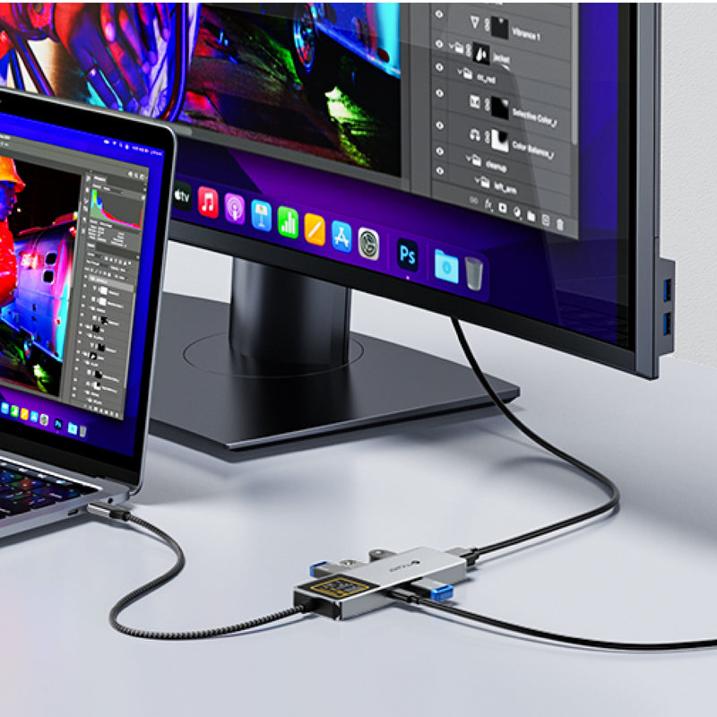 Mazer InfiniteHub Ai USB C Hub 7-In-1 with Smart Display